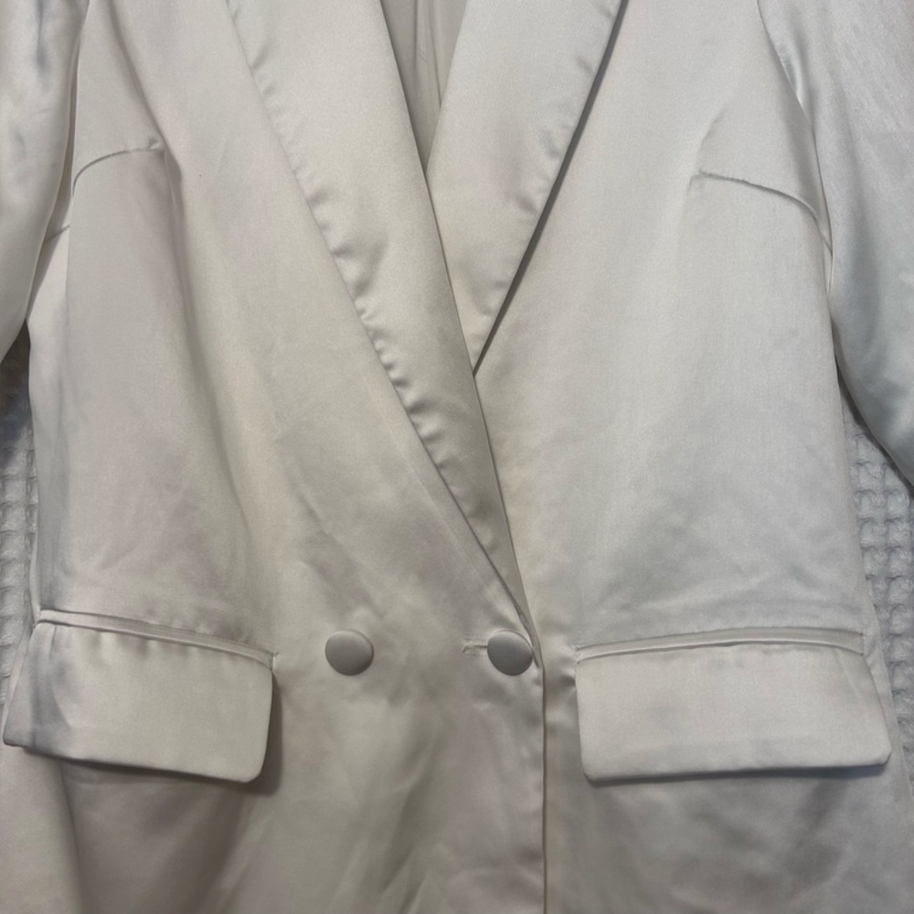 Superdown Oversized White Double Breasted Blazer … - image 3